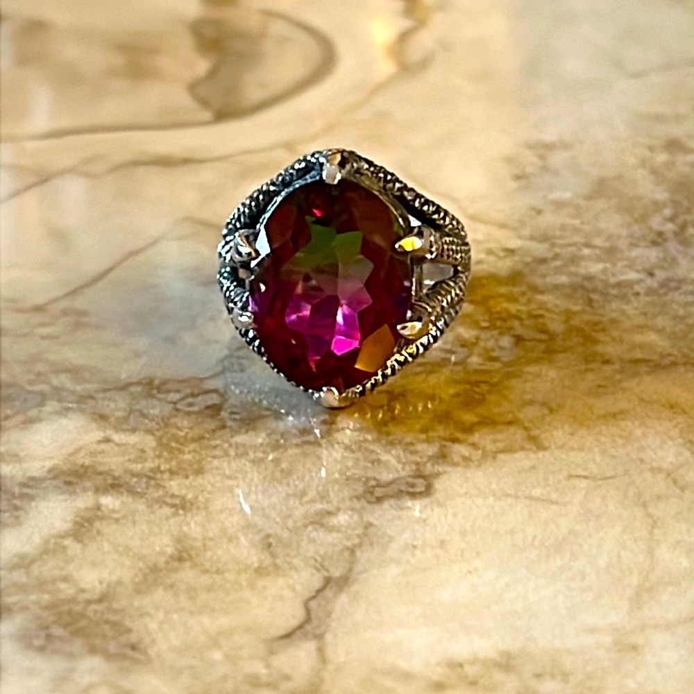 Watermelon Quartz Ring